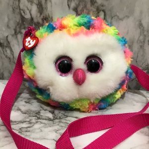 TY Gear rainbow owl crossbody bag